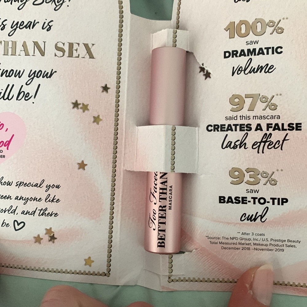 NWT deluxe Better than sex too faced mascara travel size mini